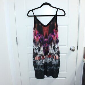 3/$30 Greylin Size XS Patterned Mini Dress With drawstring waist